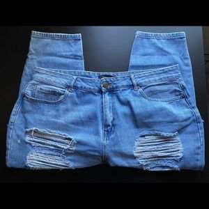 Forever 21+ Ripped Mom Jeans